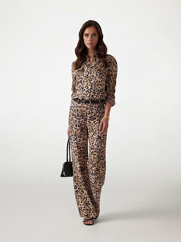 Guess Enora Straight Pant - Leopard