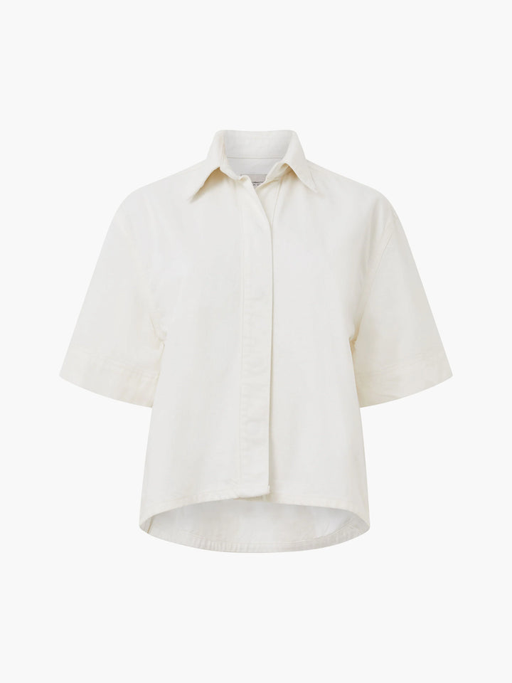 French Connection Finley Short Sleeve Shirt - Ecru