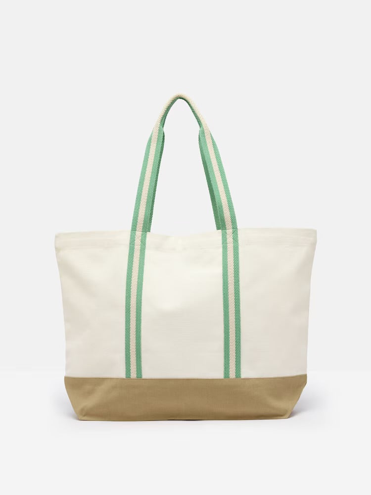 Joules Promenade Canvas Tote Bag - Neutral