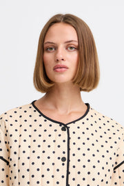 Malini Jacket - Cream/Black Polka Dot