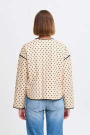 Malini Jacket - Cream/Black Polka Dot