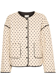 Malini Jacket - Cream/Black Polka Dot