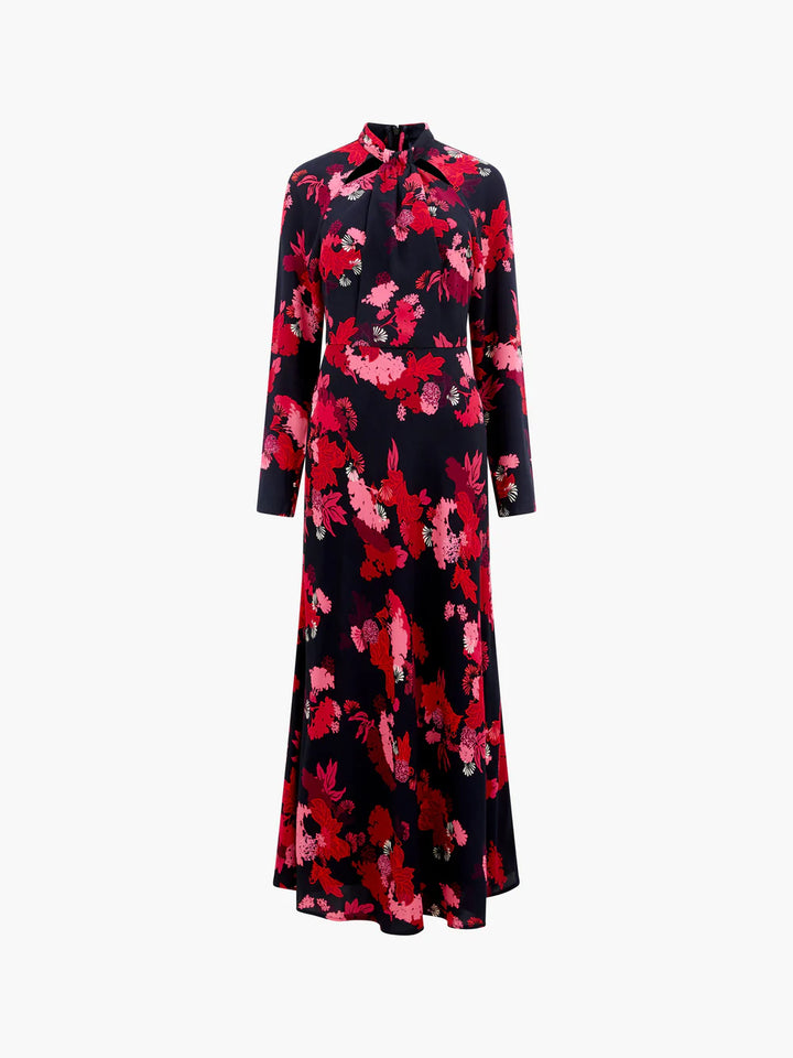 French Connection Foliage Chiara Knot Dress - Blackout Multi