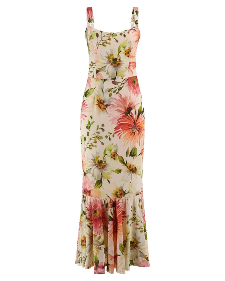 Guess Fleur Midi Dress - Painted Daisies Print