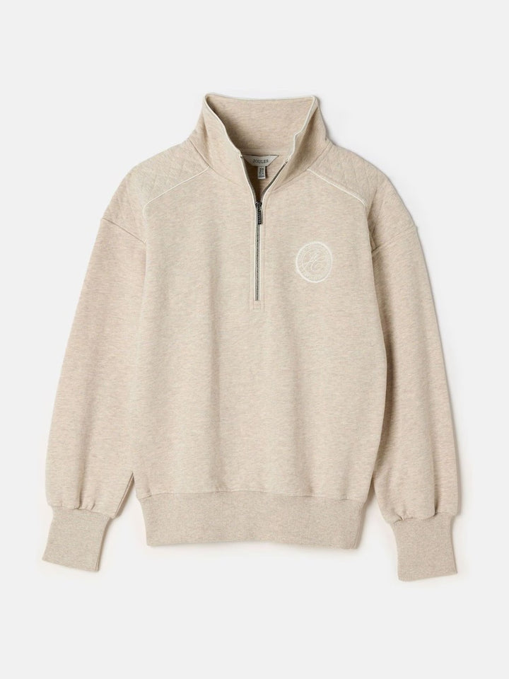 Joules Racquet Half Zip Sweatshirt - Cream