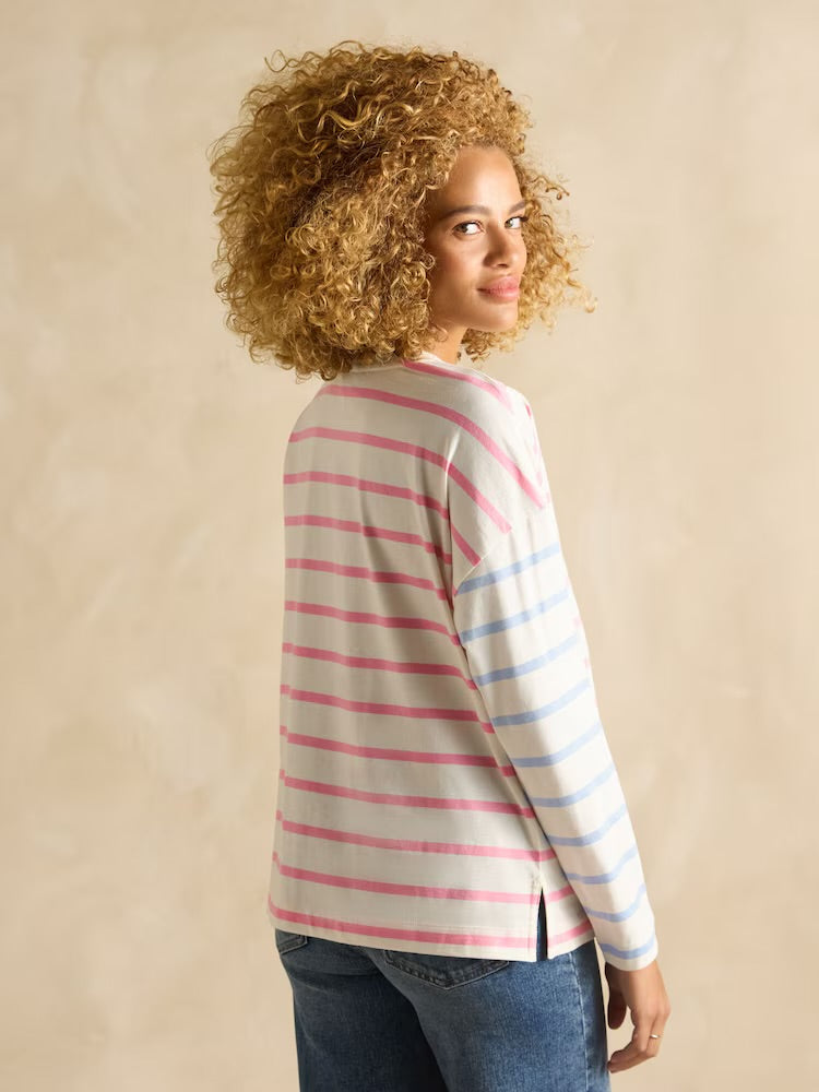 Joules Ellie Long Sleeve Top - Pink Multi