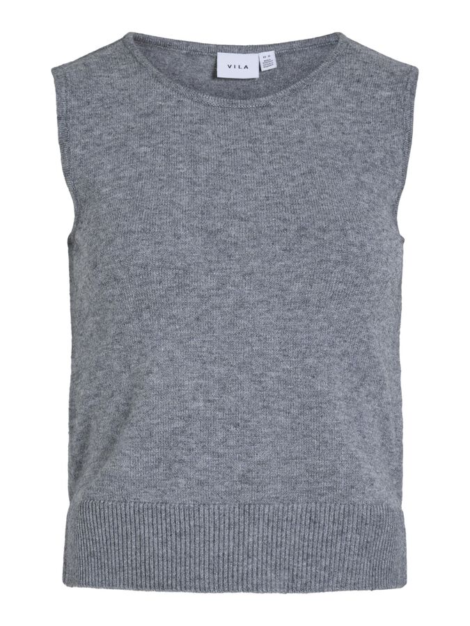 Lilo Knit Top - Medium Grey Melange