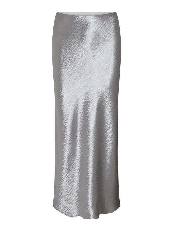 Lisa Midi Slip Skirt - Silver