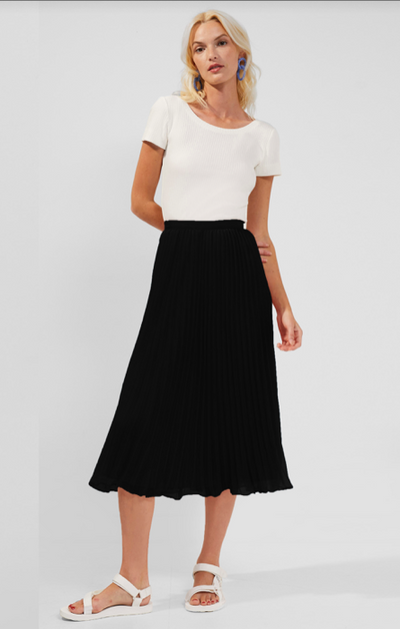 Black pleated shop skirt french connection