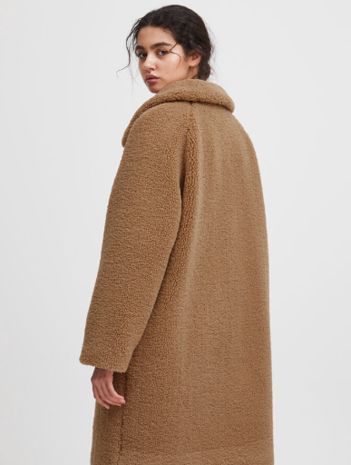 Long pile hotsell coat h&m