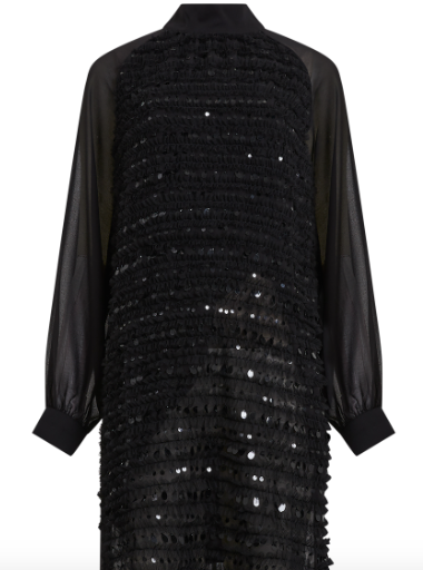 French Connection Carina Embellished Dress - Blackout