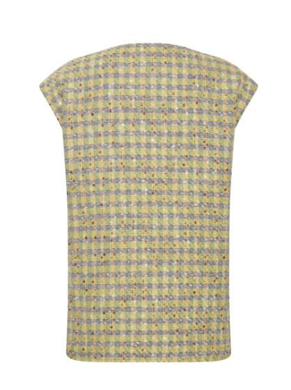 Anecta Waist Coat - Lime Green Tweed