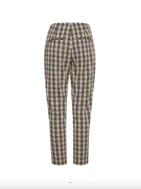 Kate Houndstooth Pants - Doeskin Houndstooth