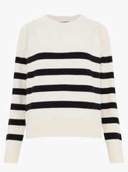 French Connection Quinley Striped Jumper - Classic Cream/Black