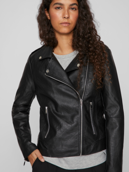 Cara Biker Jacket - Black