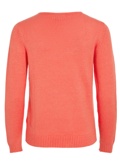 Ril V-Neck Knit Top - Coral