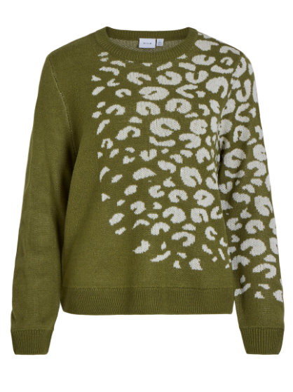 Leleo Jaquard Knit Top - Olive