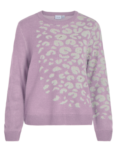 Leleo Jaquard Knit Top - Winsome Orchid