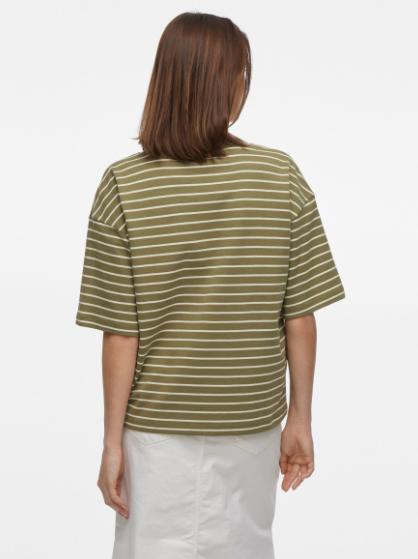 Sinny V-Neck Top - Olive/Birch