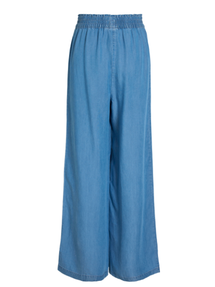 Givani Wide Leg Pants - Light Blue Denim