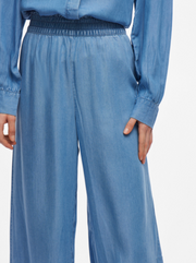 Givani Wide Leg Pants - Light Blue Denim