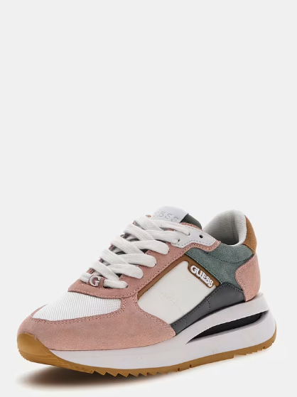 Guess Energy Leather Blend Sneaker - Pink