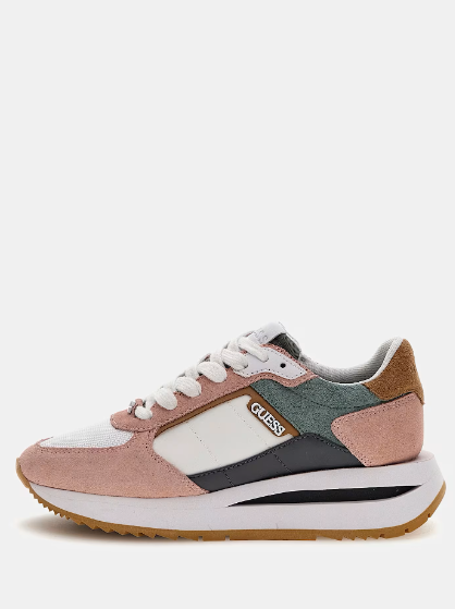 Guess Energy Leather Blend Sneaker - Pink