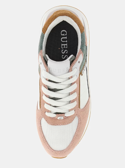 Guess Energy Leather Blend Sneaker - Pink