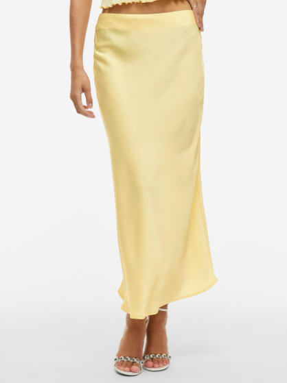 Ellette Midi Skirt - Pale Banana