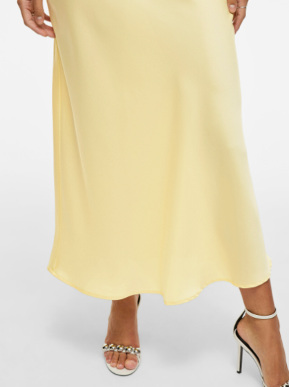 Ellette Midi Skirt - Pale Banana