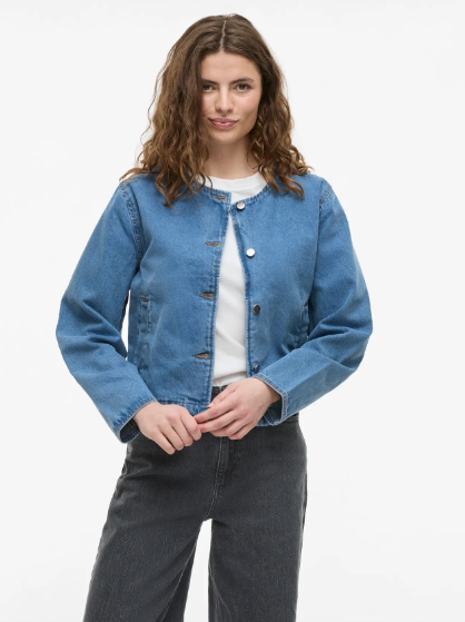 Reba Denim Jacket - Light Blue Denim