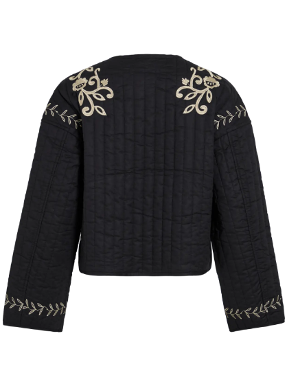 Sky Embroidered Jacket - Black