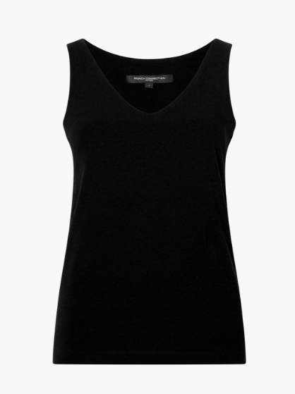 French Connection Cotton Tank - Black