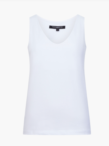 French Connection Cotton Tank - White