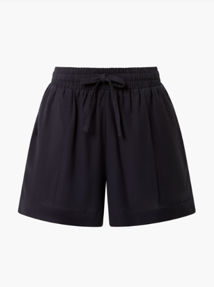 French connection Clare Linen Blend Shorts - Black