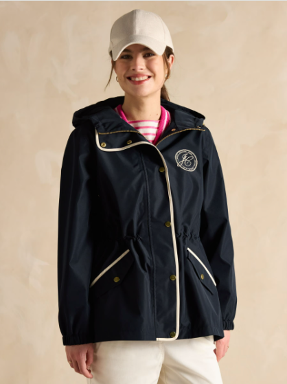 Holt Packable Waterproof Raincoat with Hood - Navy