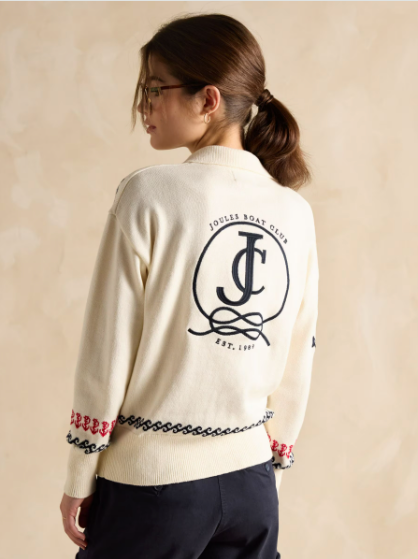 Joules Sail Away Embroidered Knit - Cream