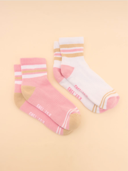 Joules Volley Tennis Socks - Pink