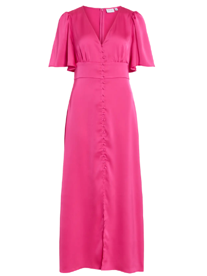 Ravenna Midi Dress - Raspberry Rose