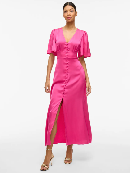 Ravenna Midi Dress - Raspberry Rose