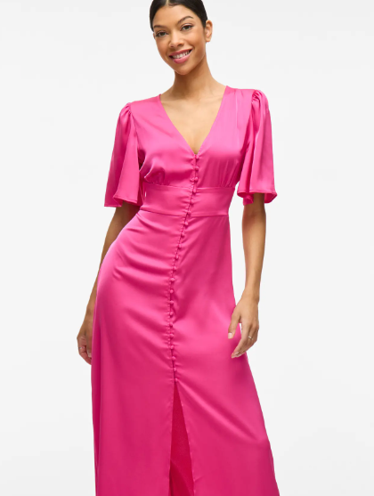 Ravenna Midi Dress - Raspberry Rose