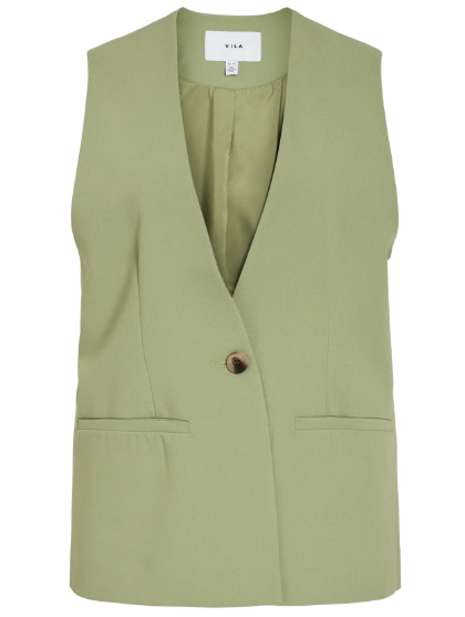 Piniema Sleeveless Tailored Vest - Sage