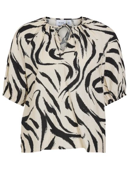 Clo V-Neck Top - Marble Swirl