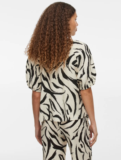 Clo V-Neck Top - Marble Swirl