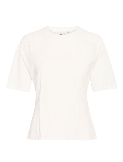 Nabia Tapered T-Shirt - Cloud Dancer