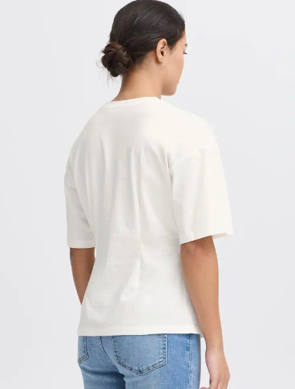 Nabia Tapered T-Shirt - Cloud Dancer