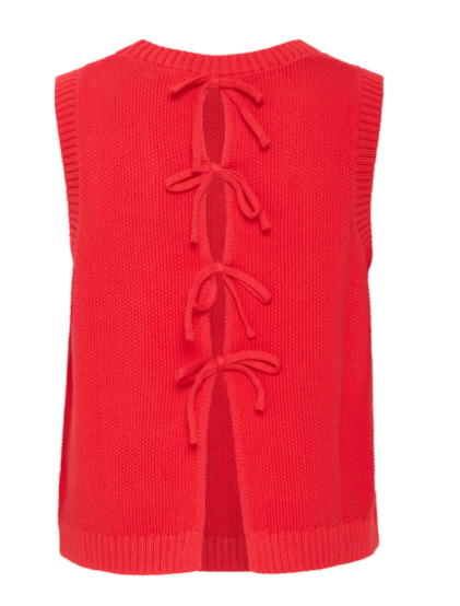 Dotties Waistcoat - Mars Red