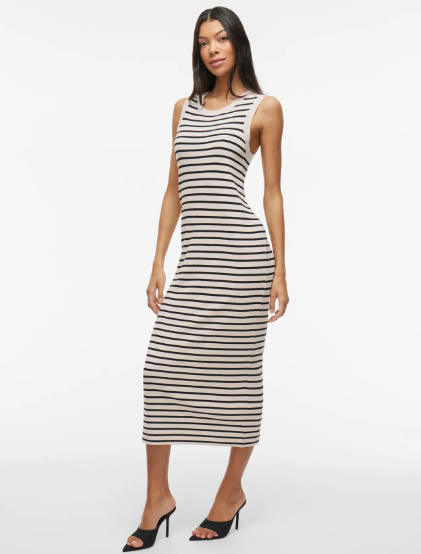 Zicha Knit Midi Dress - Birch/Black