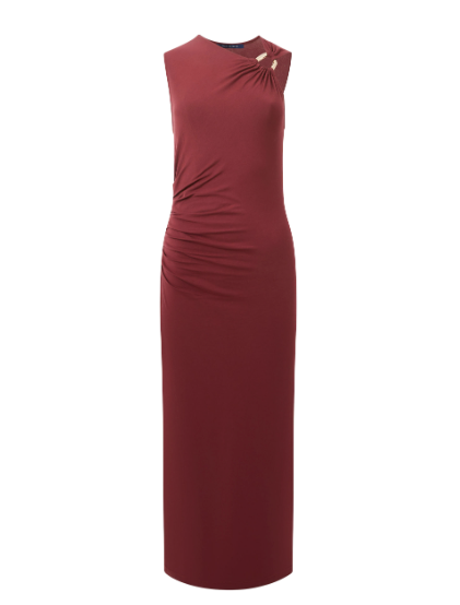 French Connection Sia Jersey Midi Dress - Summer Burgundy