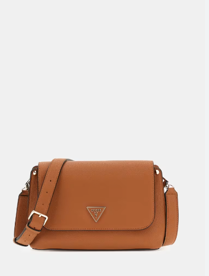 Guess Meridian Flap Crossbody - Cognac